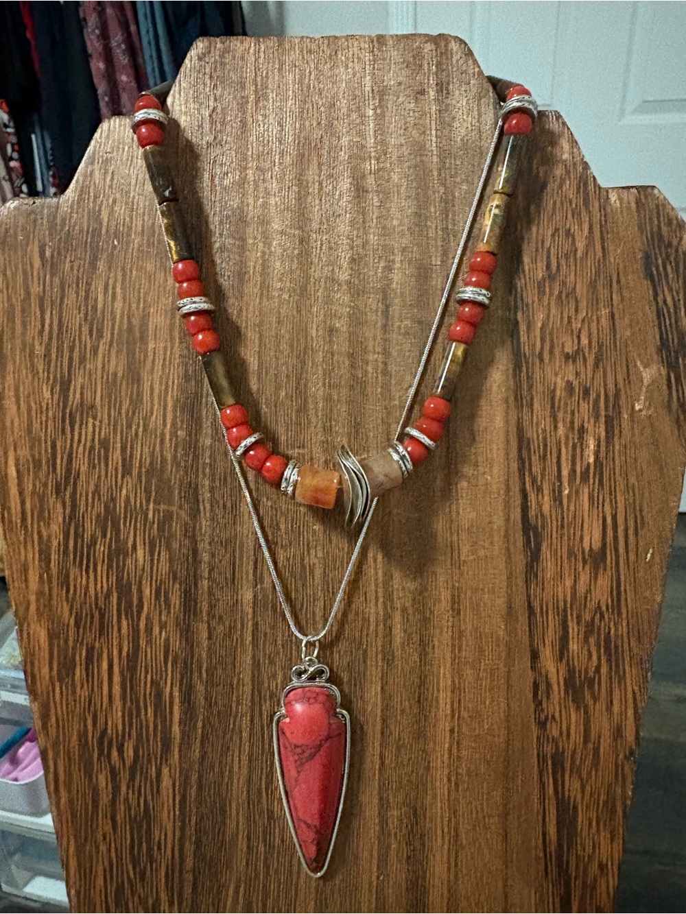 Free People Birdie necklace & unbranded arrowhead Pendant set of 2 - Picture 3 of 6